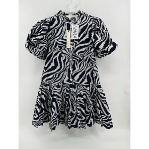 NWT Pinch Elyse Mini Dress Zebra Print Size Small Pockets